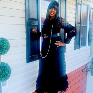 COPY - Maxi Sheer Polka Dot Dress